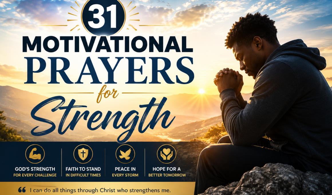 31 motivational prayers for strength, courage, faith, and hope
