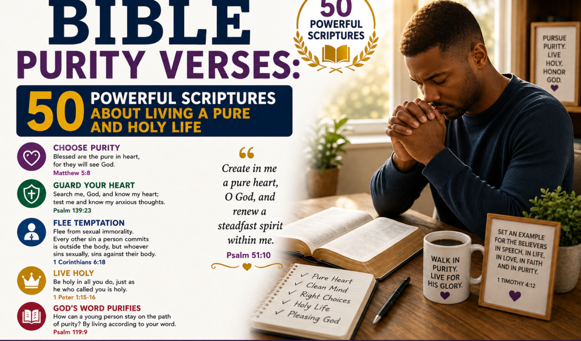 Bible Purity Verses: 50 Powerful Scriptures About Living a Pure and Holy Life