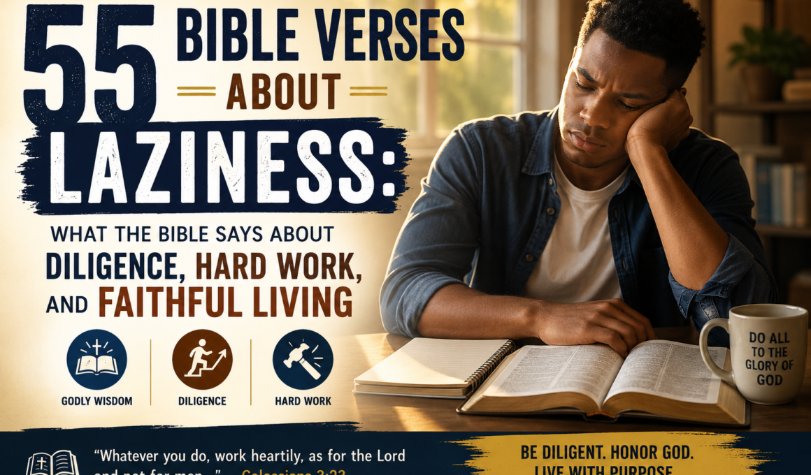 55 Bible verses about laziness, diligence, hard work, and faithful living