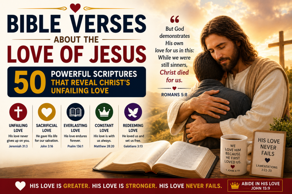 Bible Verses About the Love of Jesus: 50 Powerful Scriptures That Reveal Christ's Unfailing Love