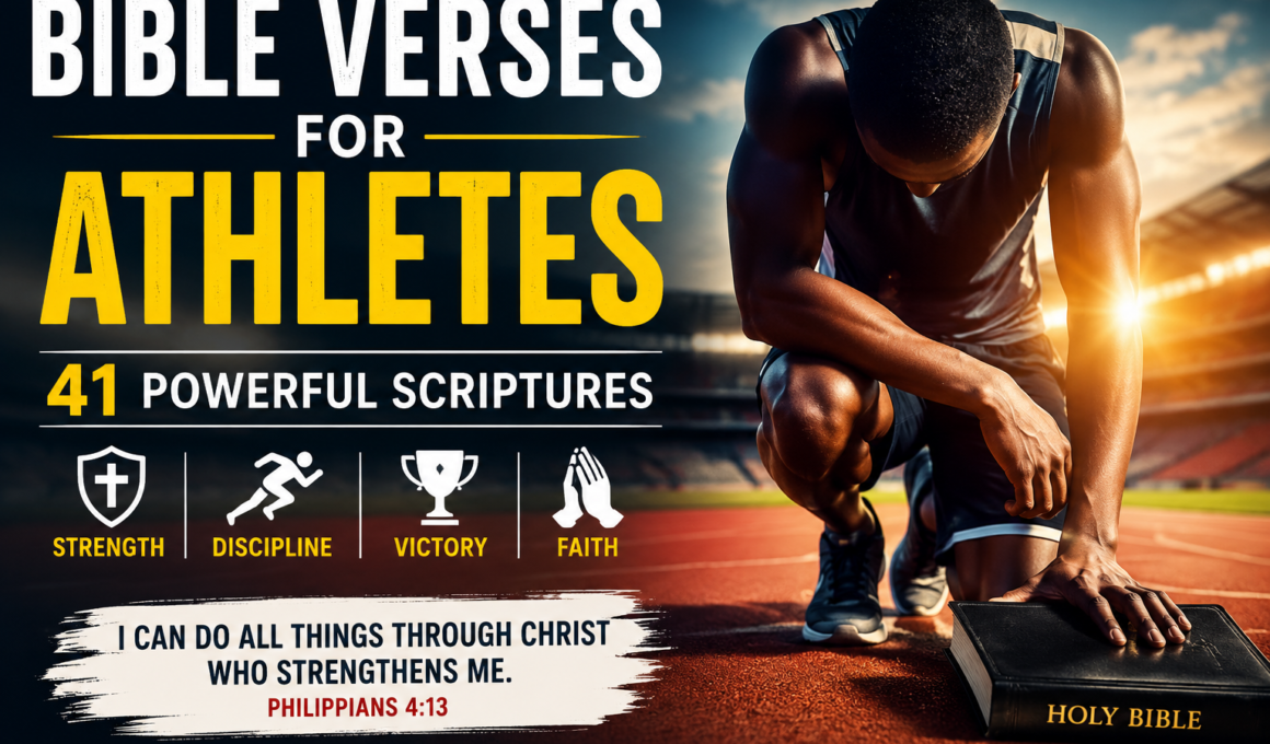 Bible verses for athletes about strength, discipline, victory, and faith