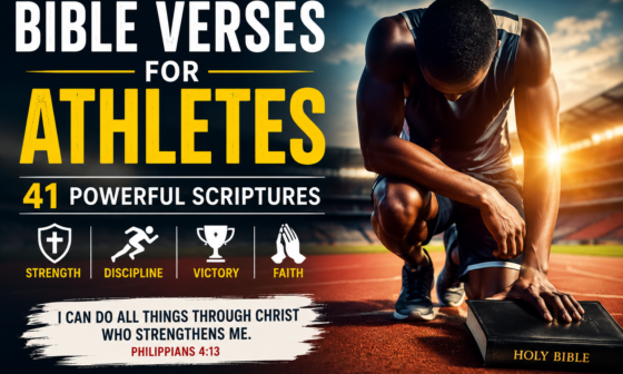 Bible verses for athletes about strength, discipline, victory, and faith