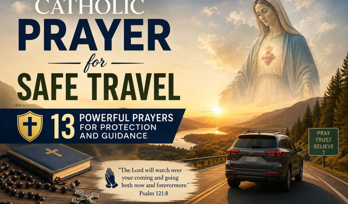 Catholic prayer for safe travel and protection during a journey