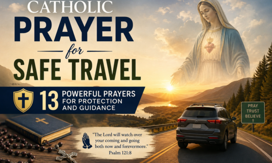Catholic prayer for safe travel and protection during a journey
