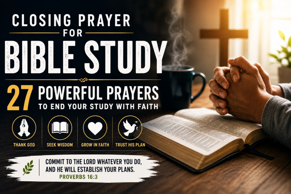 Closing prayer for Bible study with 27 powerful prayers to end your study with faith