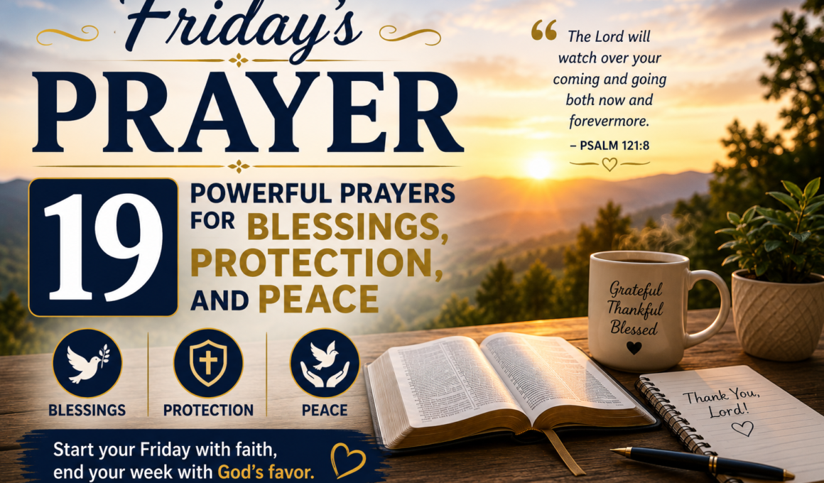 Friday’s prayer with 19 powerful prayers for blessings, protection, and peace
