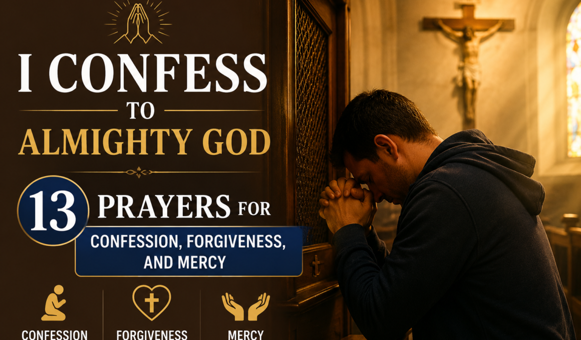 I Confess to Almighty God: 13 prayers for confession, forgiveness, and mercy