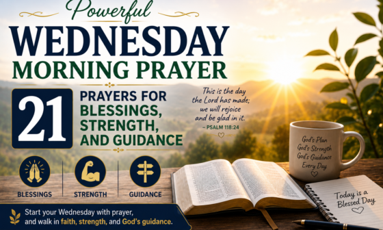 Powerful Wednesday morning prayer with 21 prayers for blessings, strength, and guidance