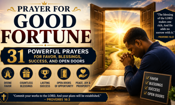 Prayer for good fortune for favor, blessings, success, and open doors
