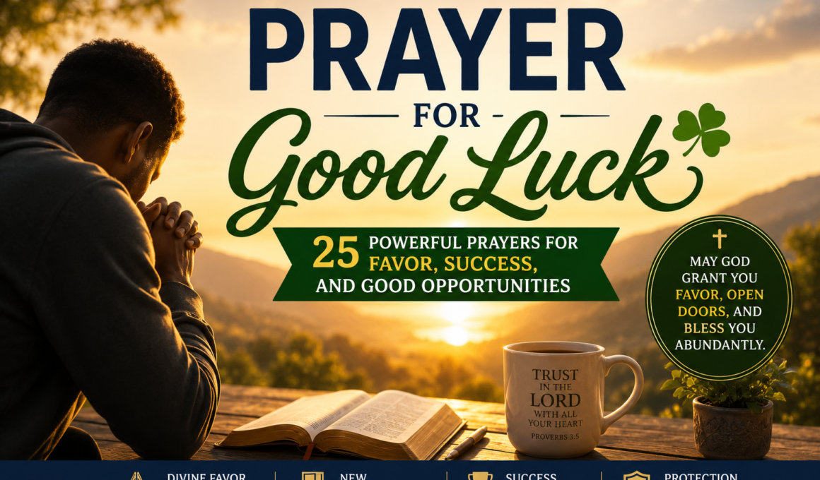 Prayer for Good Luck: Favor, Success, and Good Opportunities