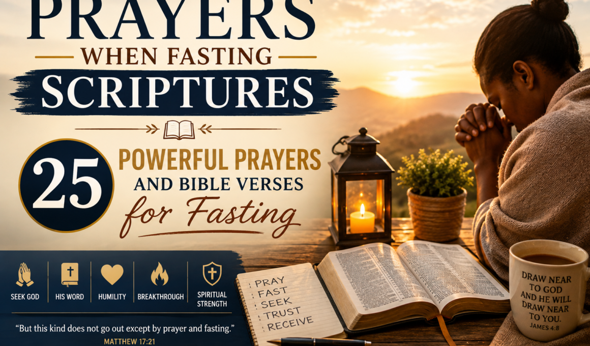 Prayers When Fasting Scriptures with Bible verses and prayers for spiritual strength