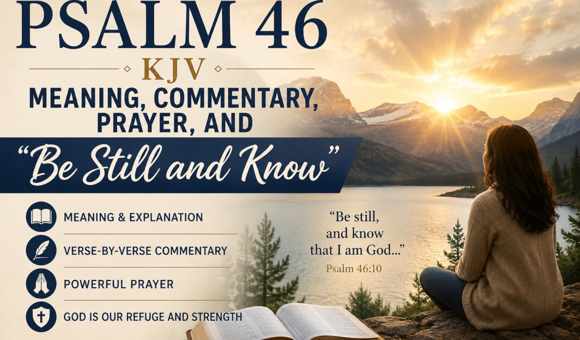 Psalm 46 KJV meaning, commentary, prayer, and Be Still and Know