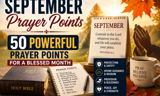 September prayer points with 50 powerful prayers for a blessed month