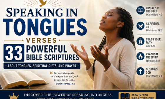 Speaking in tongues verses featuring 33 powerful Bible Scriptures about tongues, spiritual gifts, and prayer