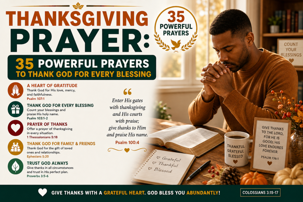 Thanksgiving Prayer: 35 Powerful Prayers to Thank God for Every Blessing