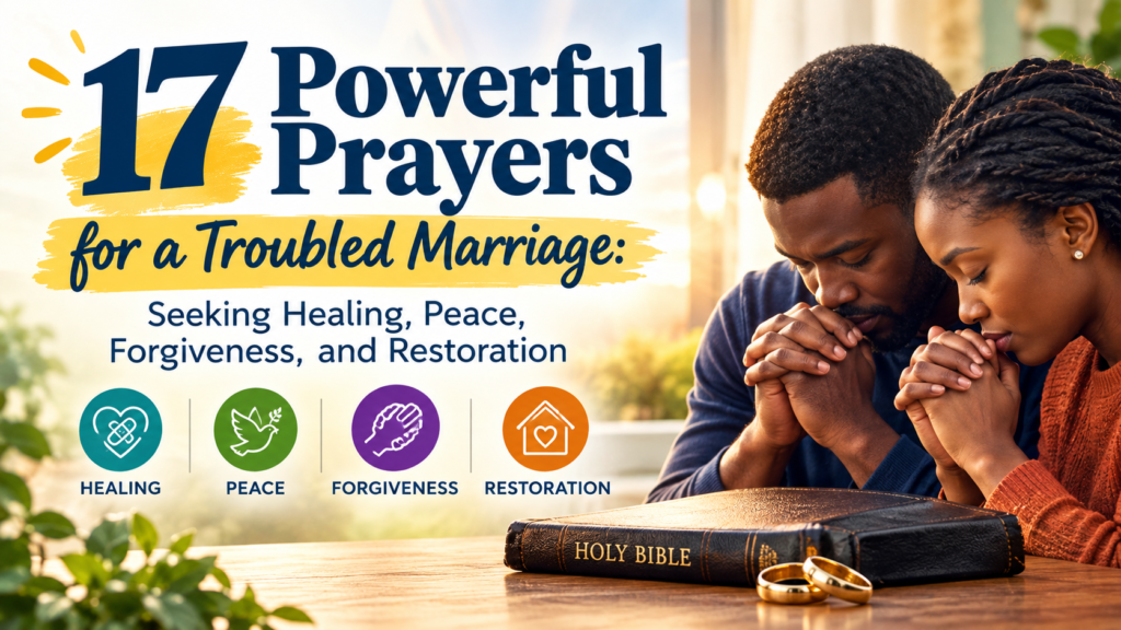 17 powerful prayers for a troubled marriage for healing, peace, forgiveness, and restoration