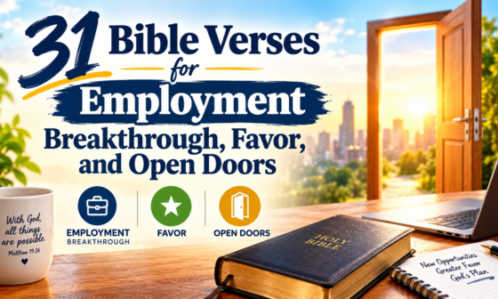 31 Bible verses for employment breakthrough, favor, and open doors