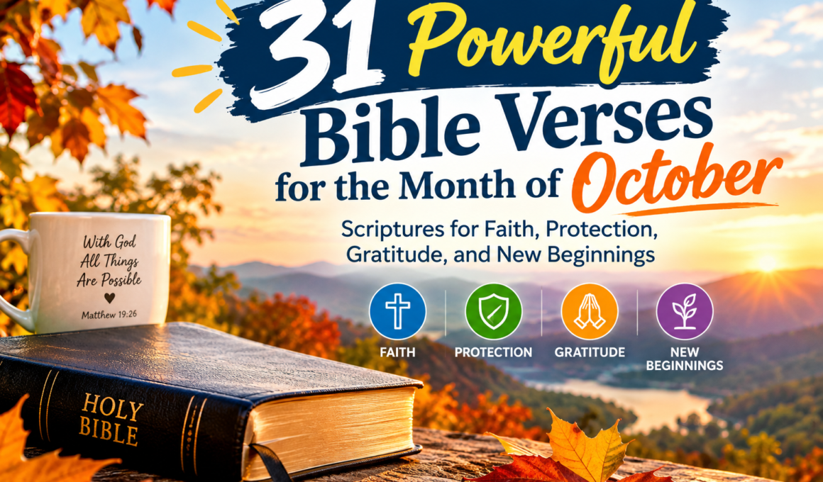 31 powerful Bible verses for October about faith, protection, gratitude, and new beginnings