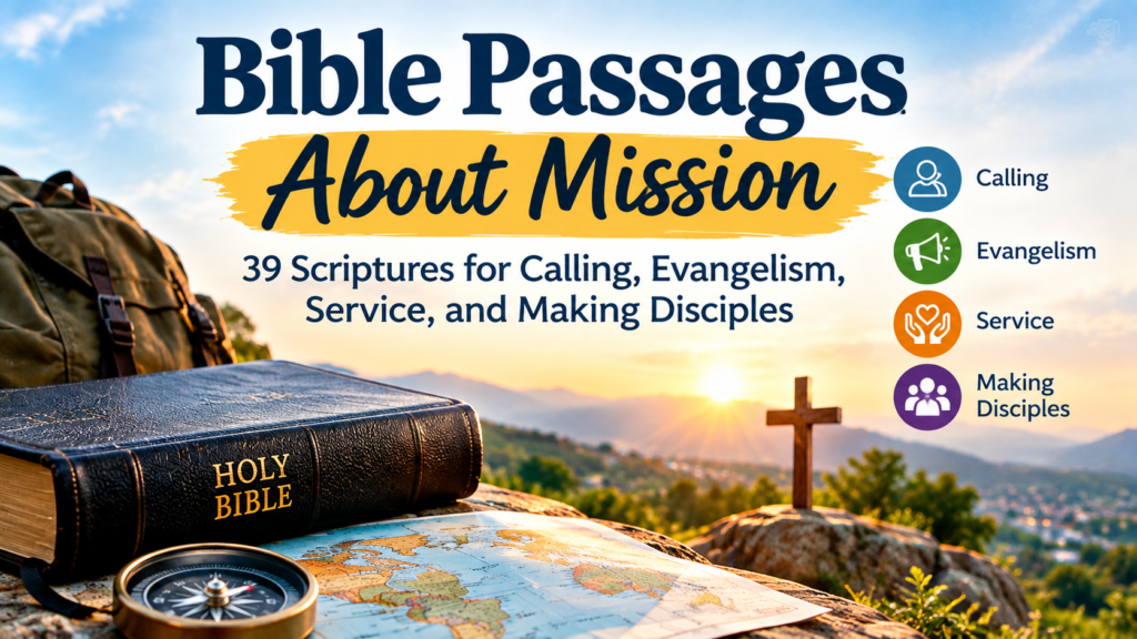 39 Bible passages about mission, calling, evangelism, service, and making disciples