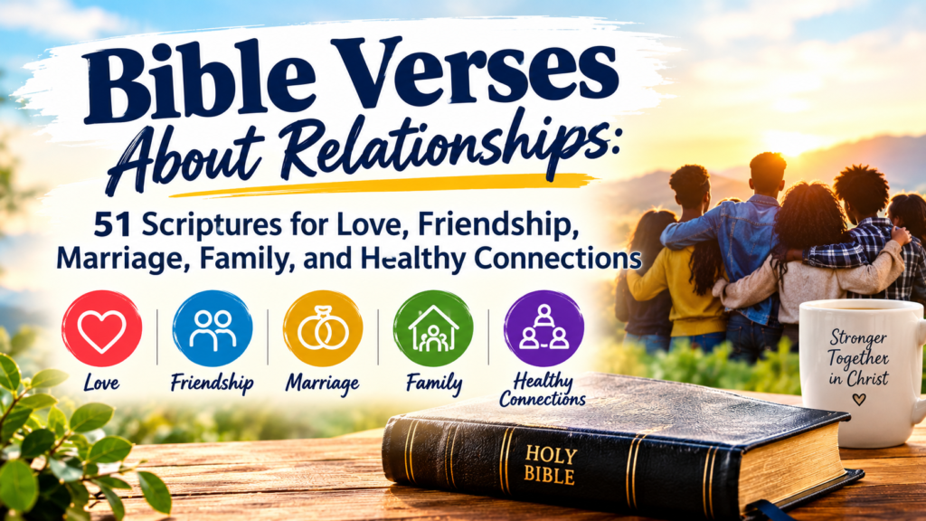 51 Bible verses about relationships for love, friendship, marriage, and family