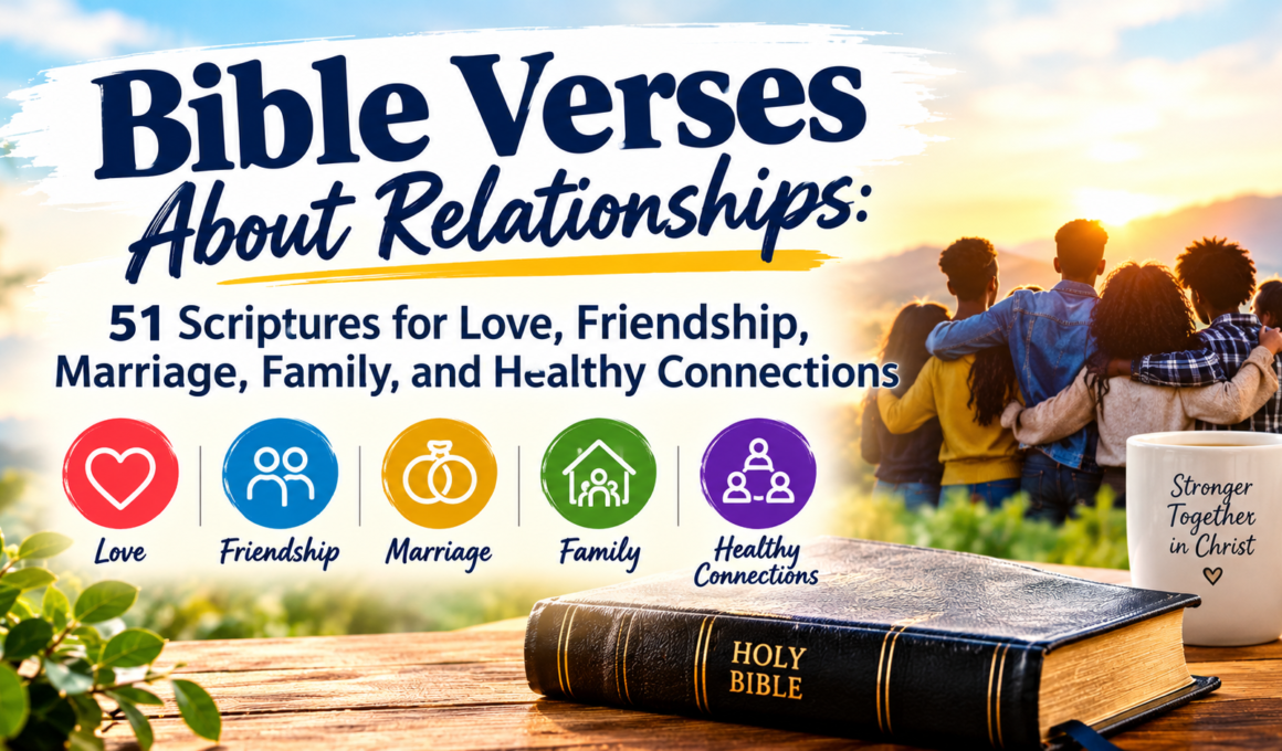 51 Bible verses about relationships for love, friendship, marriage, and family