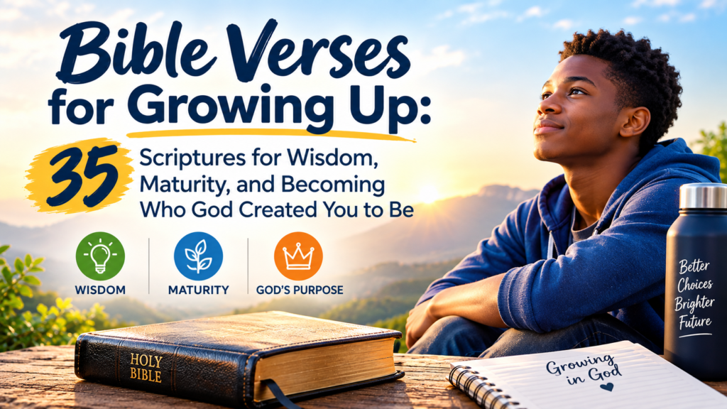 Bible verses for growing up, wisdom, maturity, and God’s purpose