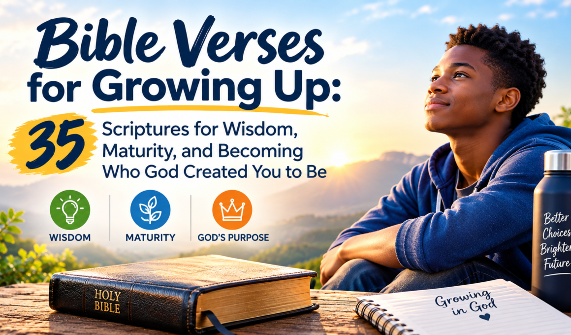 Bible verses for growing up, wisdom, maturity, and God’s purpose