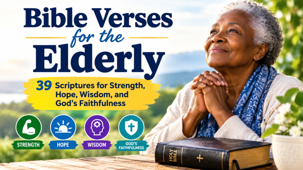 Bible verses for the elderly for strength, hope, wisdom, and God’s faithfulness