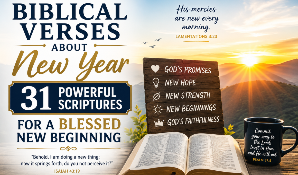 Biblical verses about New Year featuring 31 powerful Scriptures for a blessed new beginning