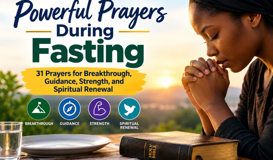 Powerful prayers during fasting for breakthrough, guidance, strength, and spiritual renewal